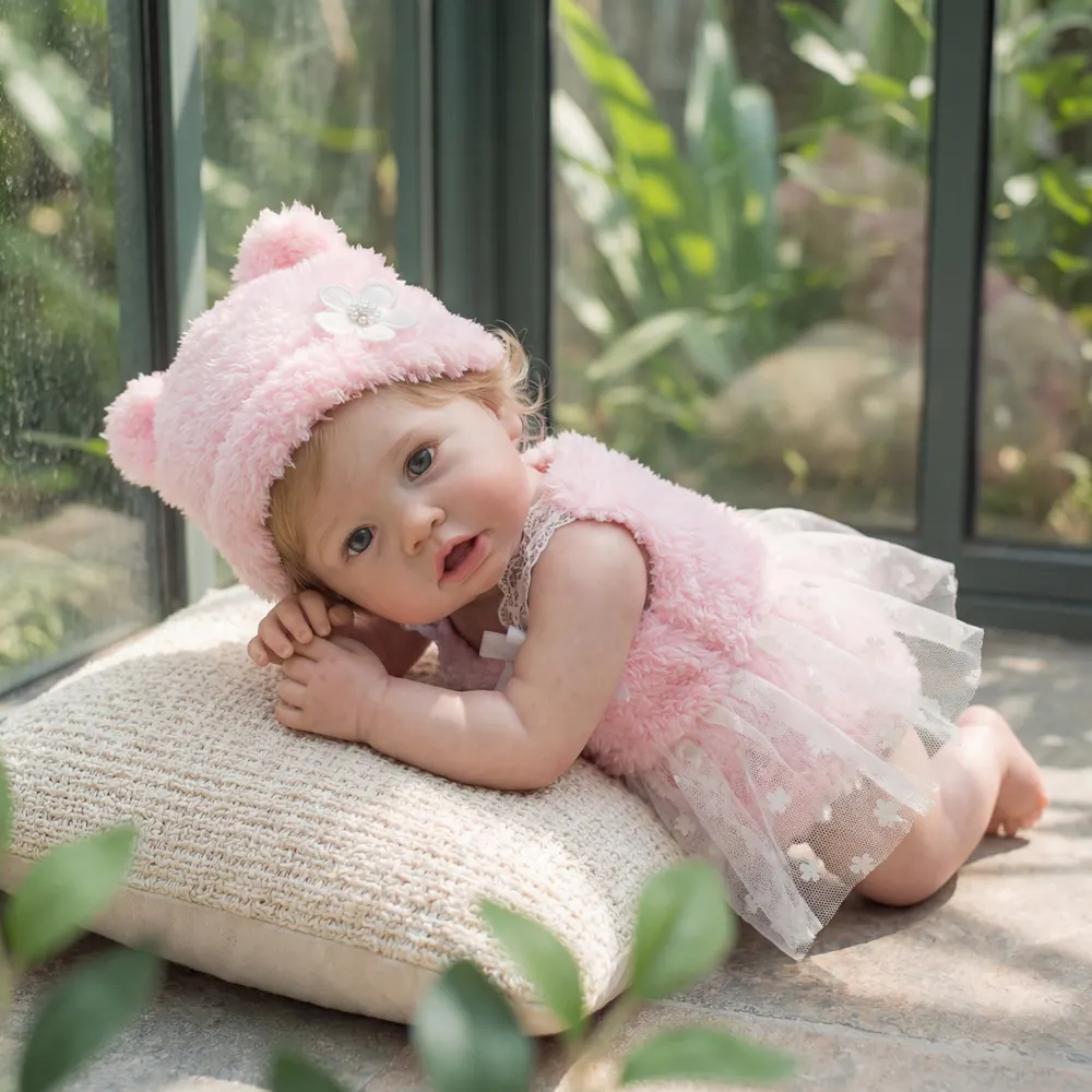 20" Reborn Toddlers with Lifelike Baby Face, Girl Doll with Real Weighted Body, photograph 6