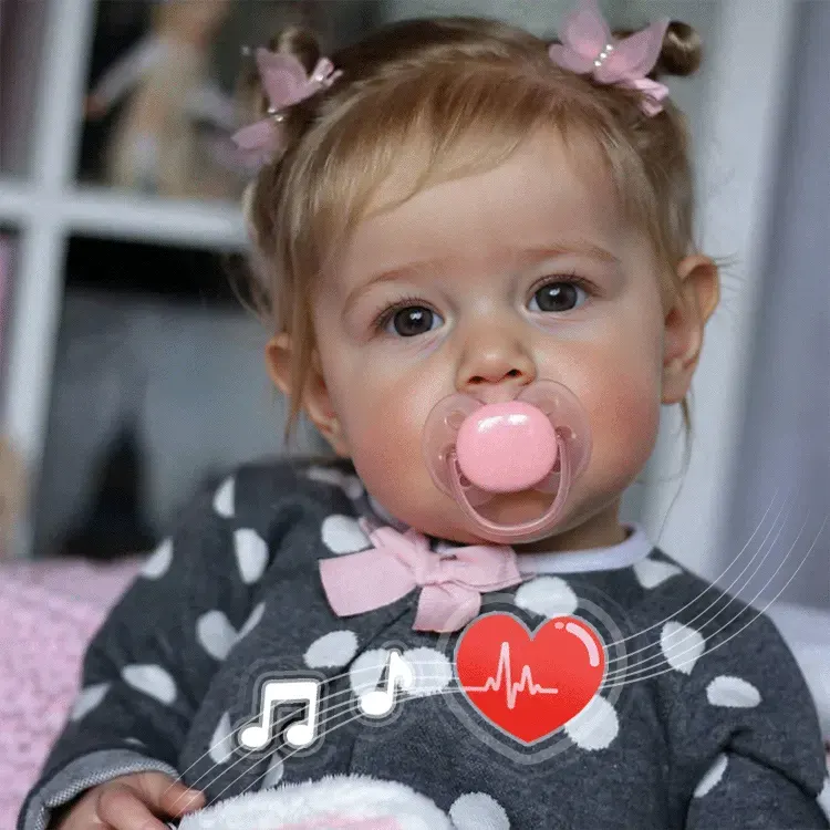 20" Rivas Realistic Lifelike Reborn Toddler Baby Doll Girl with "Heartbeat" Coos, photograph 3