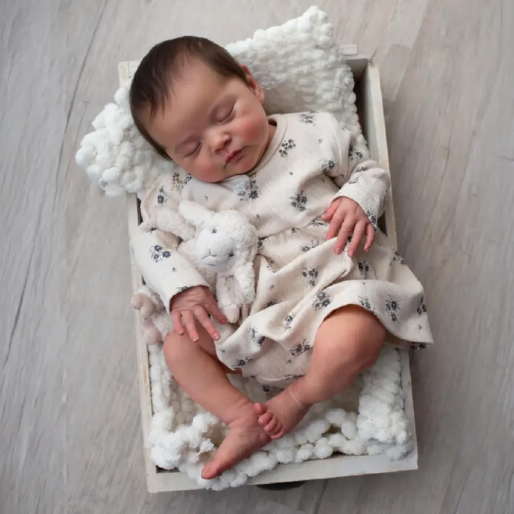 20" Soft Vinyl Sleeping Reborn Baby Doll, Gentle Heartbeat & Breathing, photograph 2