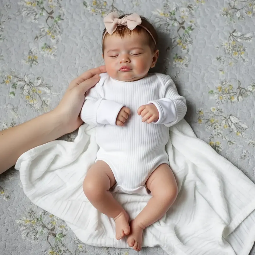 20" Super Realistic Silicone Reborn Baby Girl Dolls Becky, photograph 5
