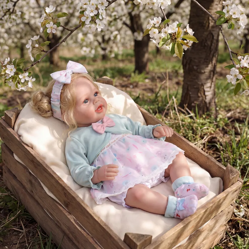 20" Toddler Reborn Girl with Adorable Smile, Baby Doll with Soft touch and Heartbeat, photograph 6
