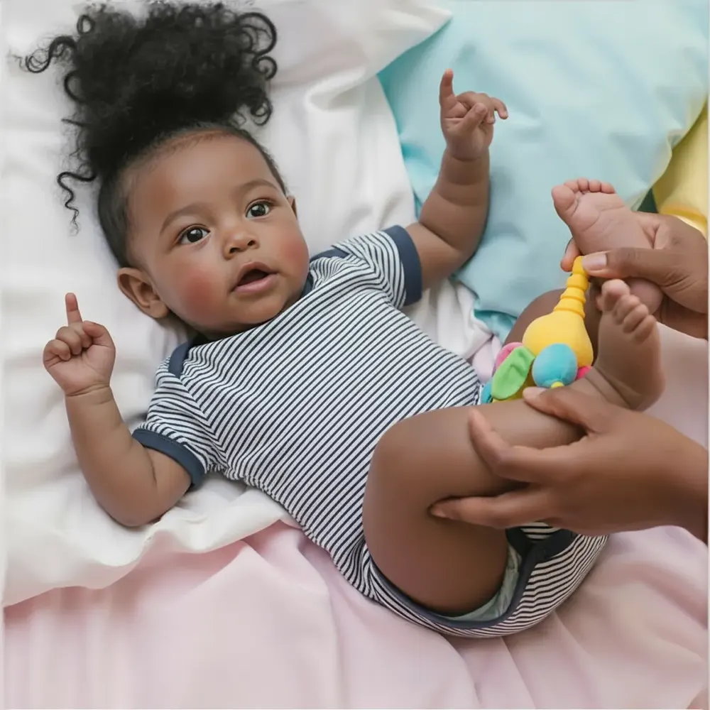 20" Kids Reborn Lover Diana Black Reborn Baby Doll Girl, photograph 6