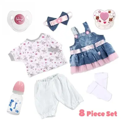 17"-22" Adoption Reborn Baby Clothes Bottle Pacifier Accessories Essentials-8pcs