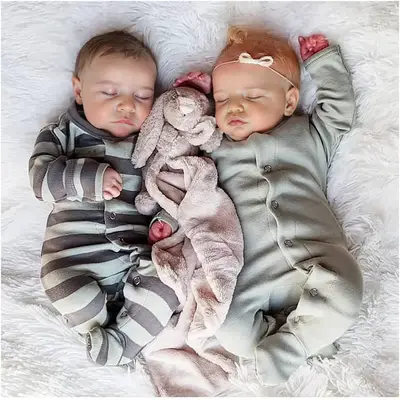 Adorable Twins Robin and Valery 20" Twins Reborn Baby Doll Sister