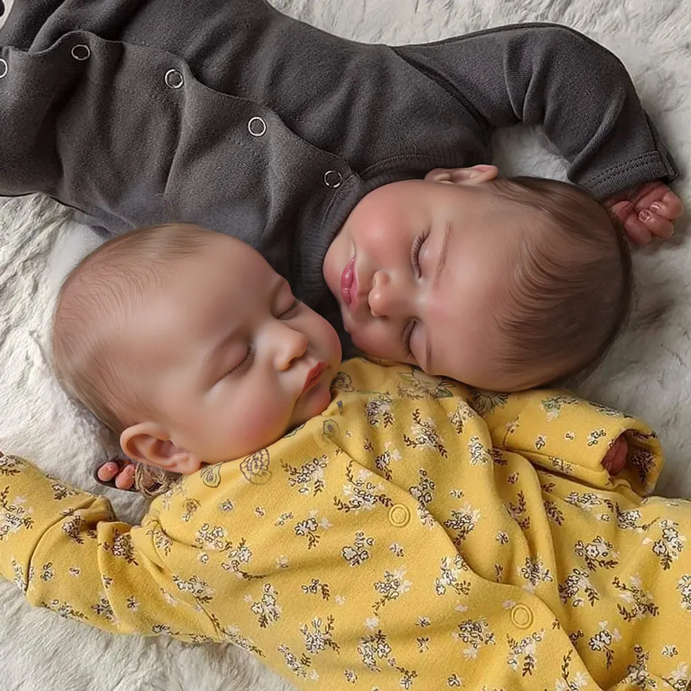 Baby Twins 20" Realistic Reborn Baby Doll Girls Wrenley and Khalani Touch So Real