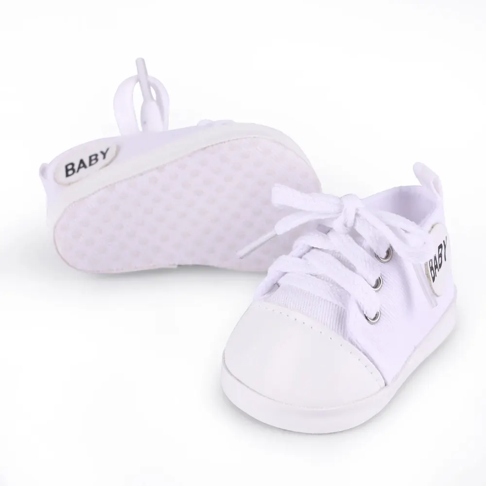 17"-20" Cute Clean White Canvas Shoes for Reborn Baby Doll Clothes Accessories, photograph 2