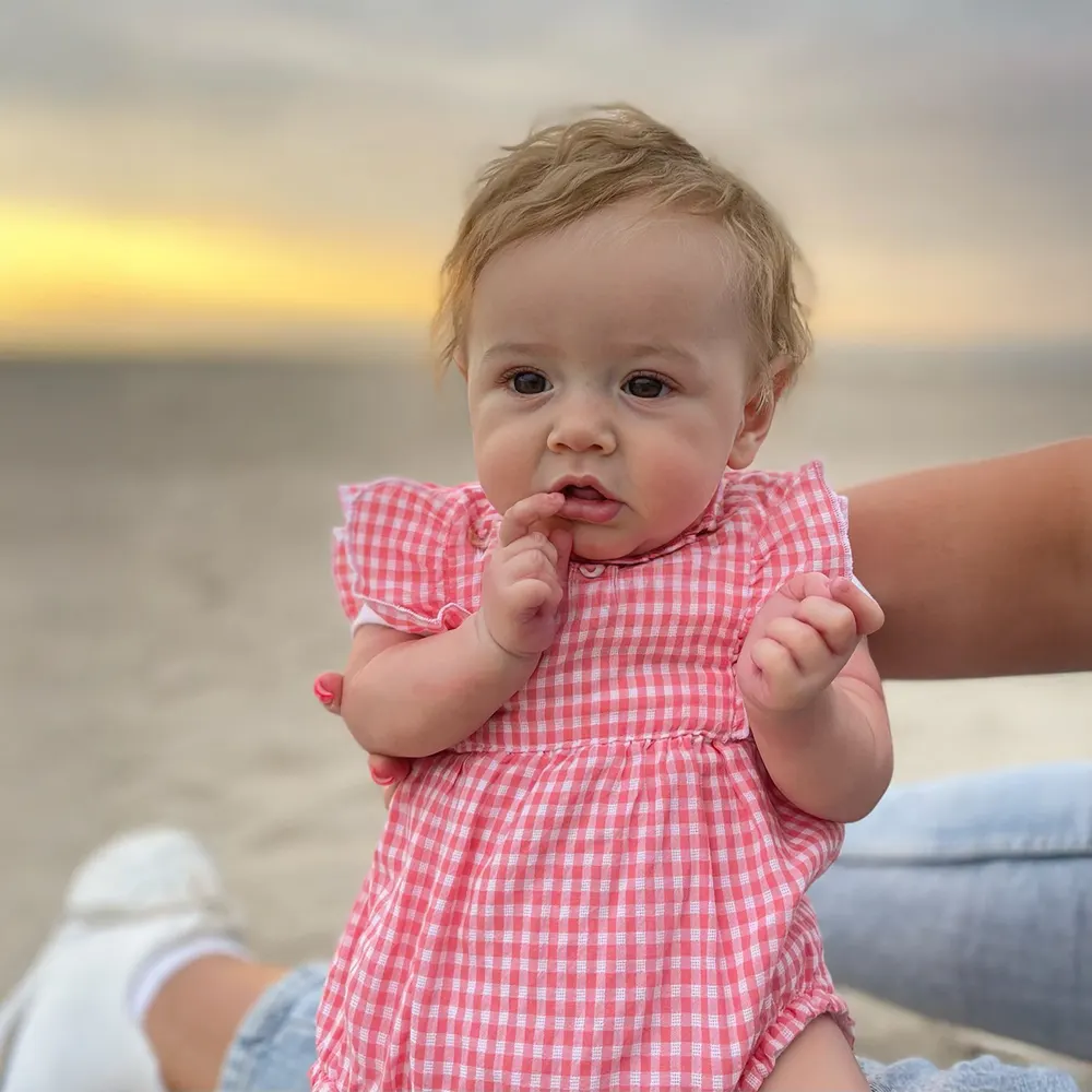 Breathing Baby 20" Reborn Toddler Baby Girl Doll with Blue Eyes, photograph 2