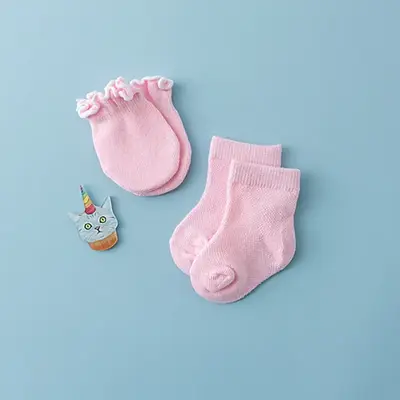 20-22" Newborn Pink Or Blue Gloves Socks Set Reborn Accessories for Dolls