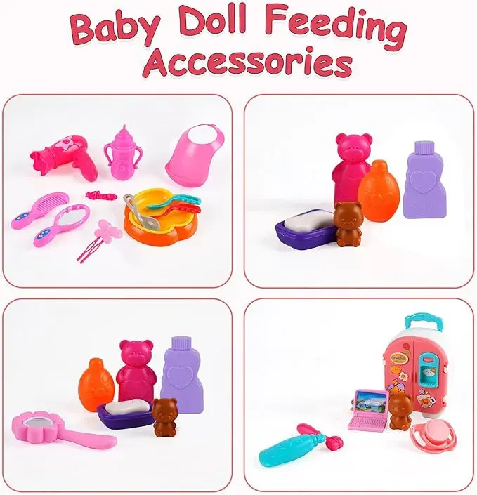 Doll Toy 40 Pcs Set Reborn Baby Doll Toy Accessories Set, photograph 4