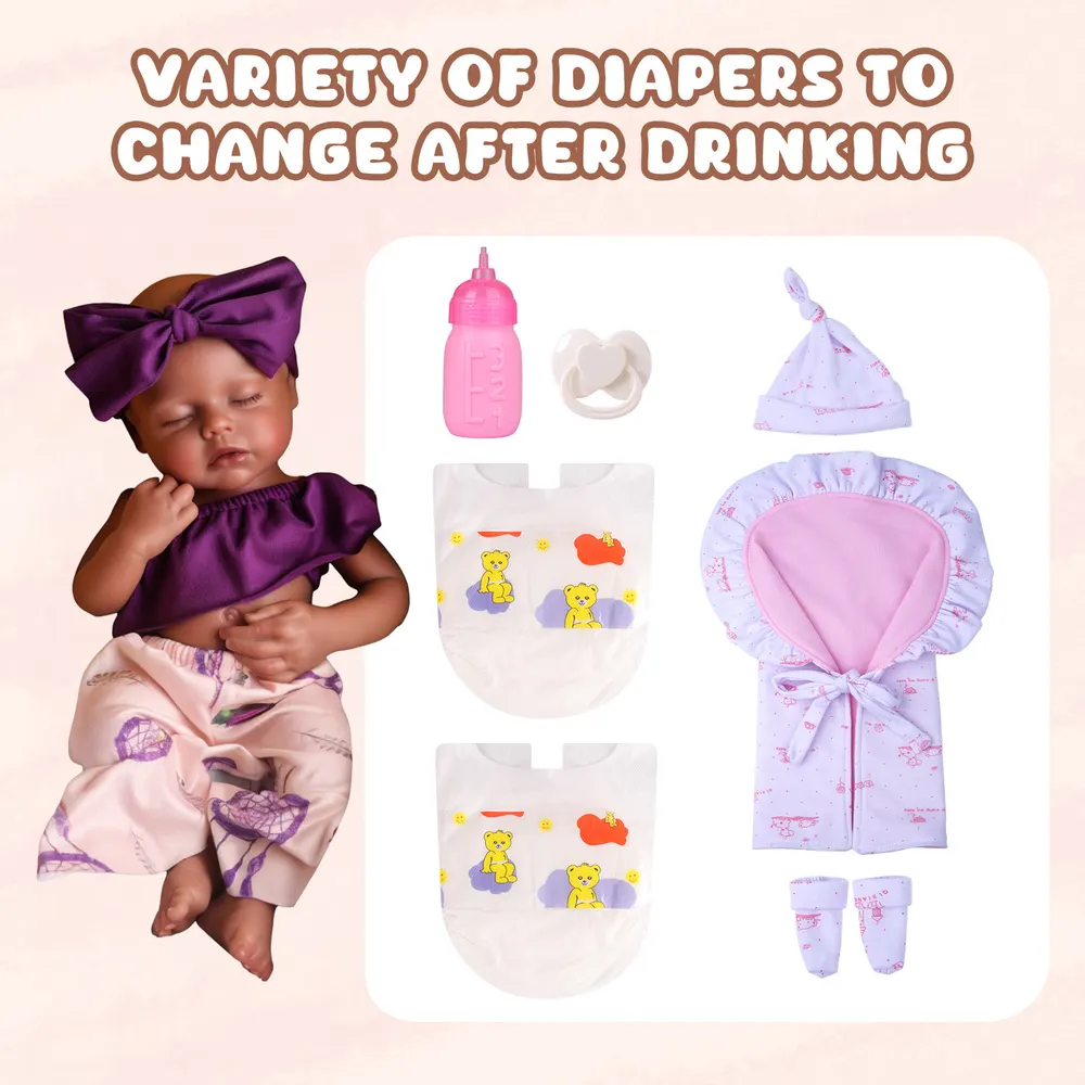 Drink and Wet System Lucy 12"/16" Realistic Silicone Smiling Baby Little Infant Girl, photograph 5