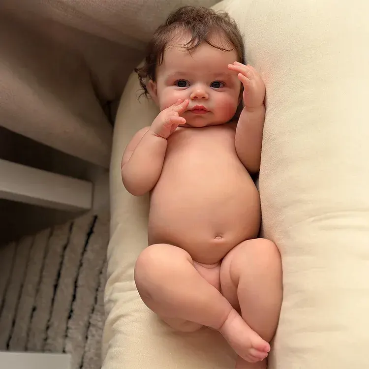 Drink & Wet System Reborn Baby Girl with Soft Silicone Body, 12"/16"/20" Newborn, photograph 3