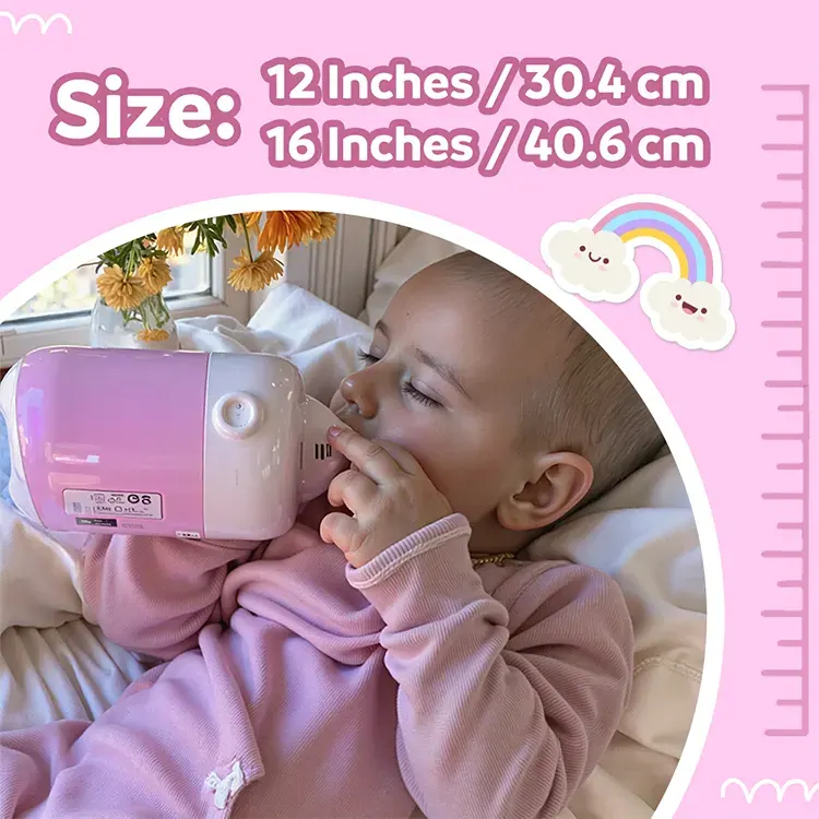 12"&16" Flexible Full Body Silicone Reborn Newborn Girl Baby Doll Jianna, photograph 3