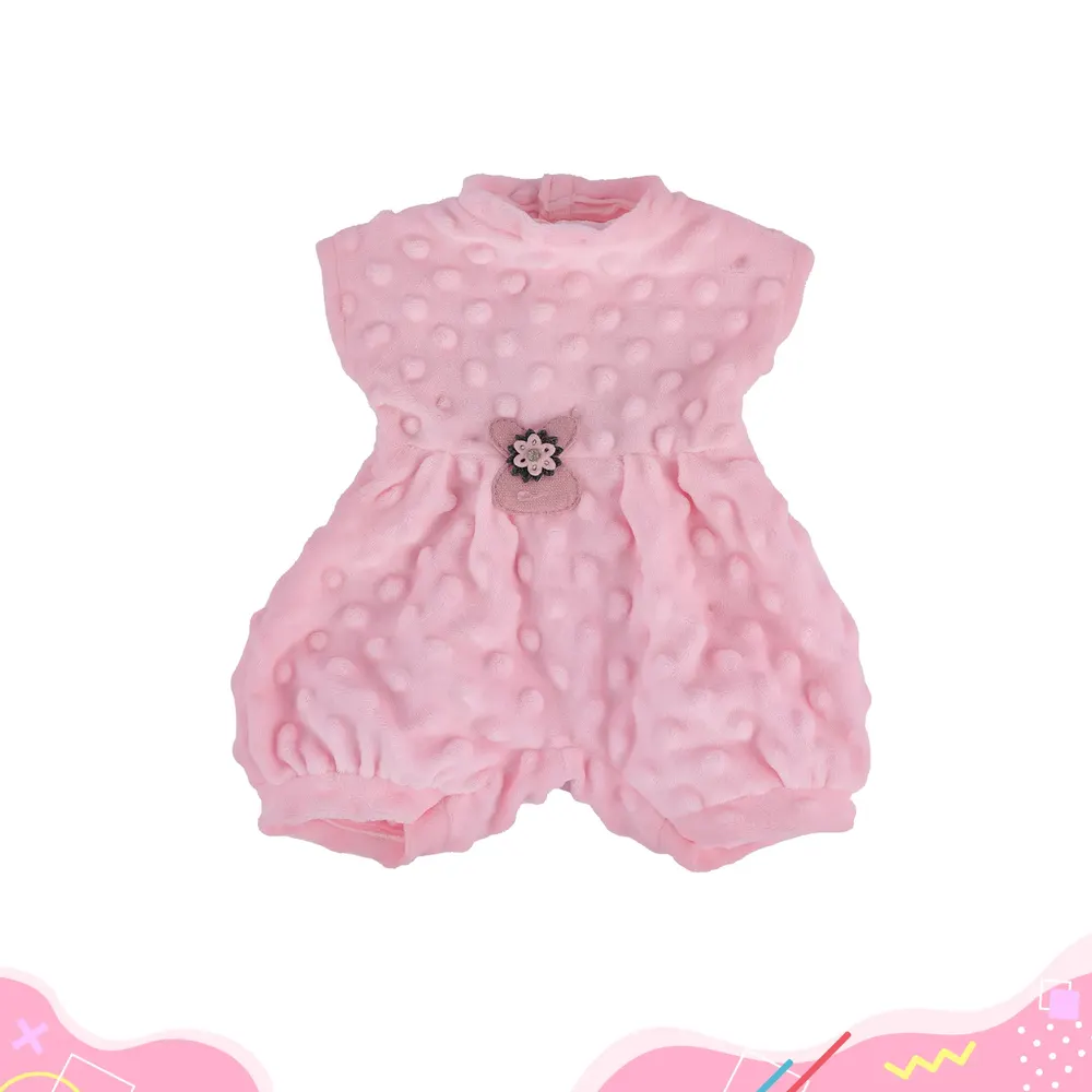 16" Full Body Silicone Baby Girl Doll Pink Clothing 3-Pieces Set Accessories, photograph 3