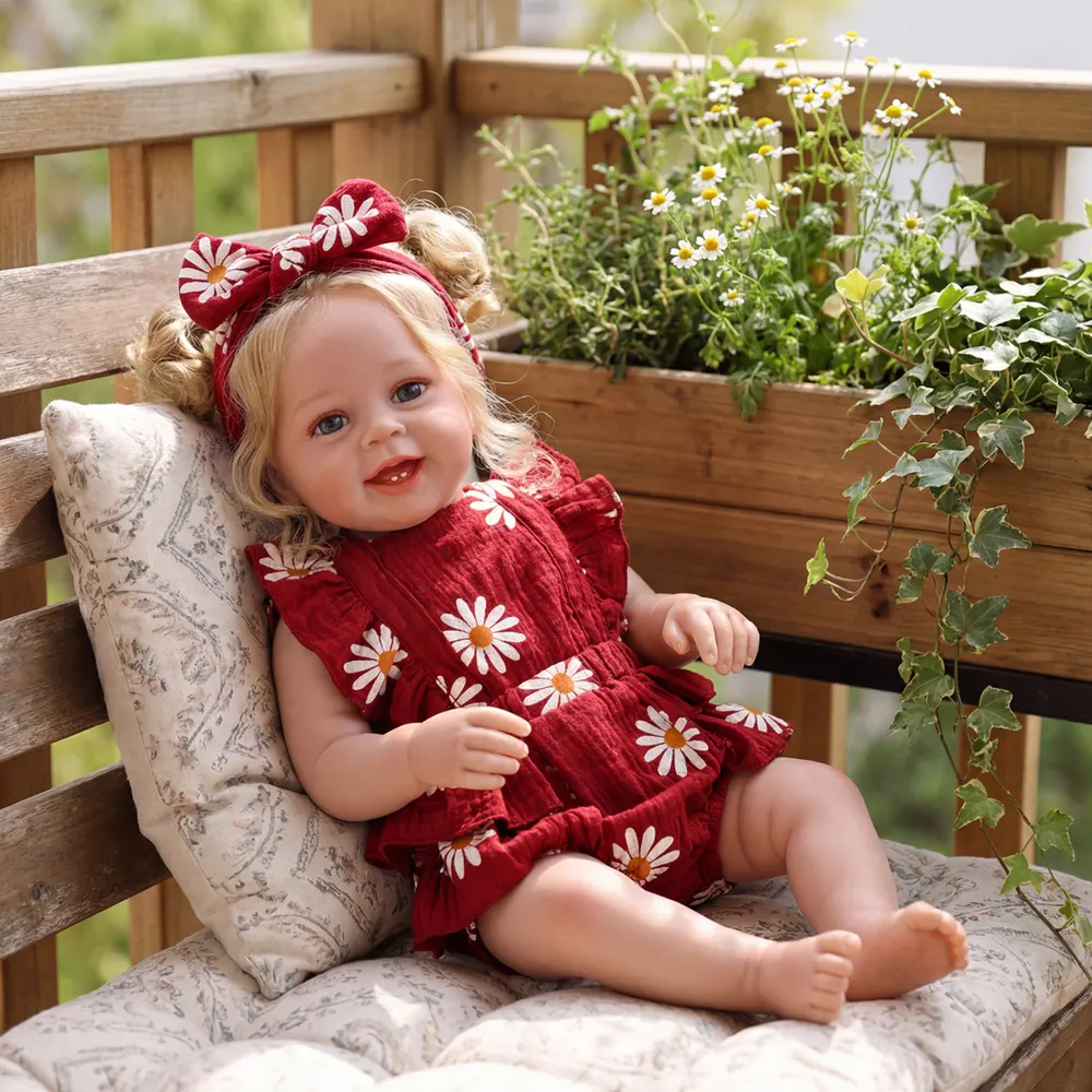 For Spring: 20" Reborn Baby Girl Toddler with Opened Blue Eyes, photograph 4