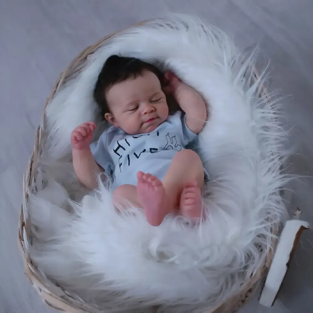 Full Body Silicone Reborn Baby Doll 12"/16" Ultra Realistic Girls & Boys—Ignatius, photograph 6