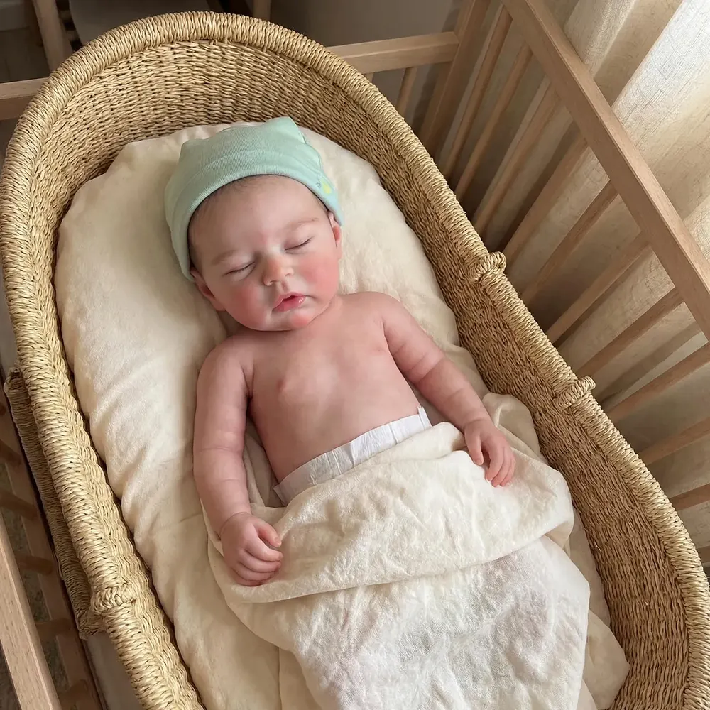 Full Body Silicone Reborn Baby Girl with Rooted Silky Hair, 12"/16" Cute Newborn, photograph 4