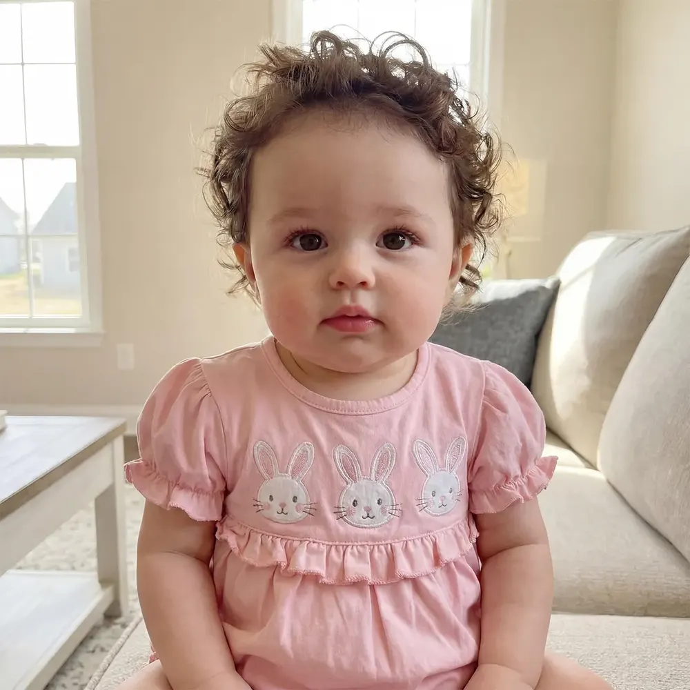 Full Silicone Baby Dolls with Opened Blue Eyes, 12"/16"/20" Reborn Girl, photograph 3