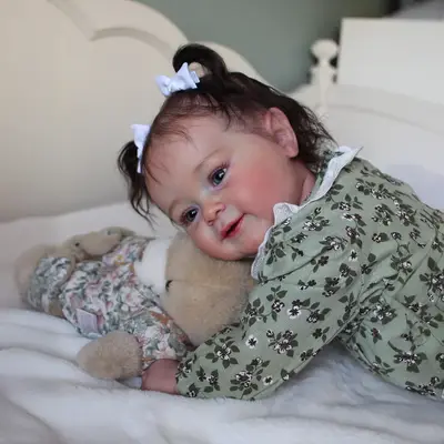 Heartbeat 20" Awake Reborn Baby Doll with Bright Brown Eyes