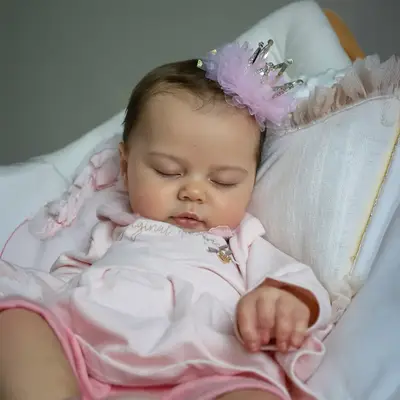 Heartbeat & Breath 20" Lifelike Realistic Reborn Baby Girl Doll with Chubby Face