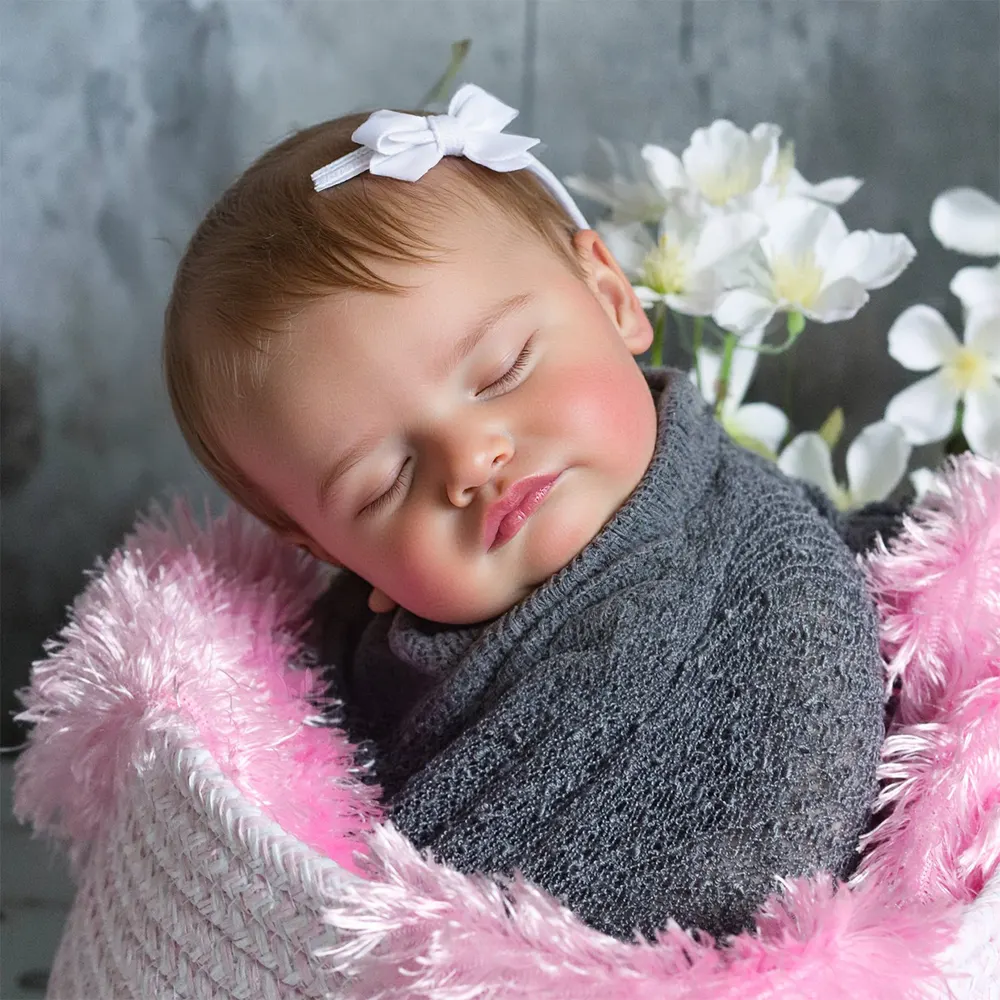 Heartbeat & Breath 20" Reborn Baby Girl Doll with Adorable Pouting Mouth, photograph 4