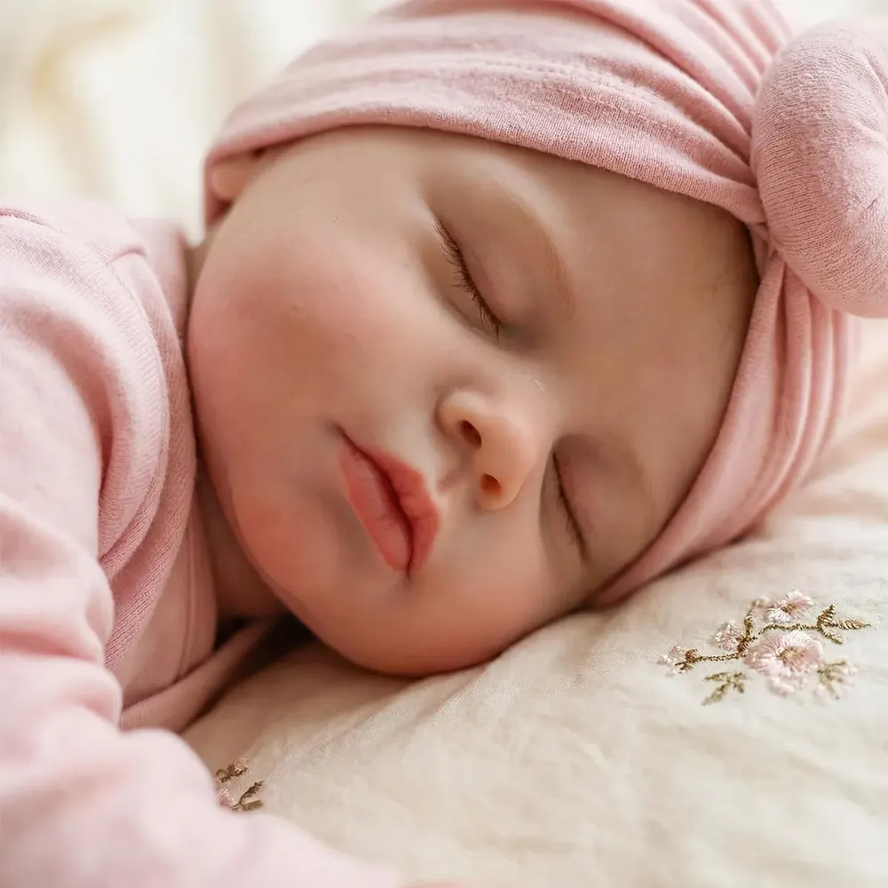 Heartbeat & Breath 20" Sleeping Reborn Baby Doll crafted with Cuddly Vinyl Feel, photograph 3