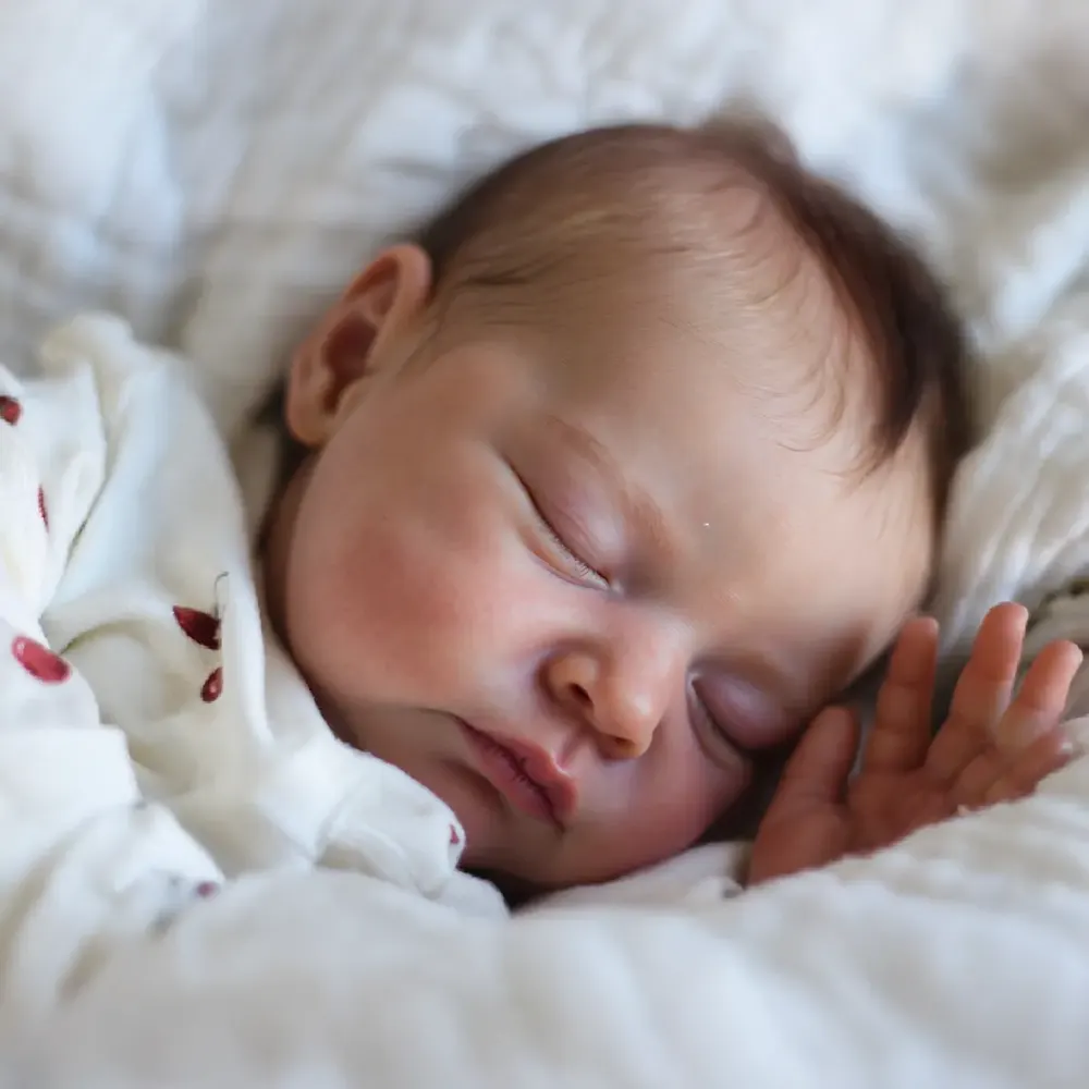 Heartbeat & Breath 20" Soft Vinyl Sleeping Reborn Baby Girl Doll, photograph 2