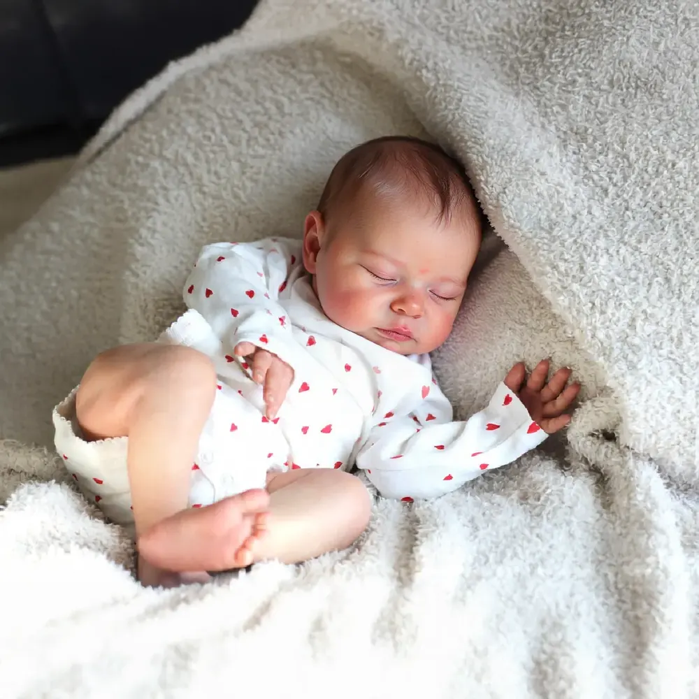 Heartbeat & Breath 20" Soft Vinyl Sleeping Reborn Baby Girl Doll, photograph 5
