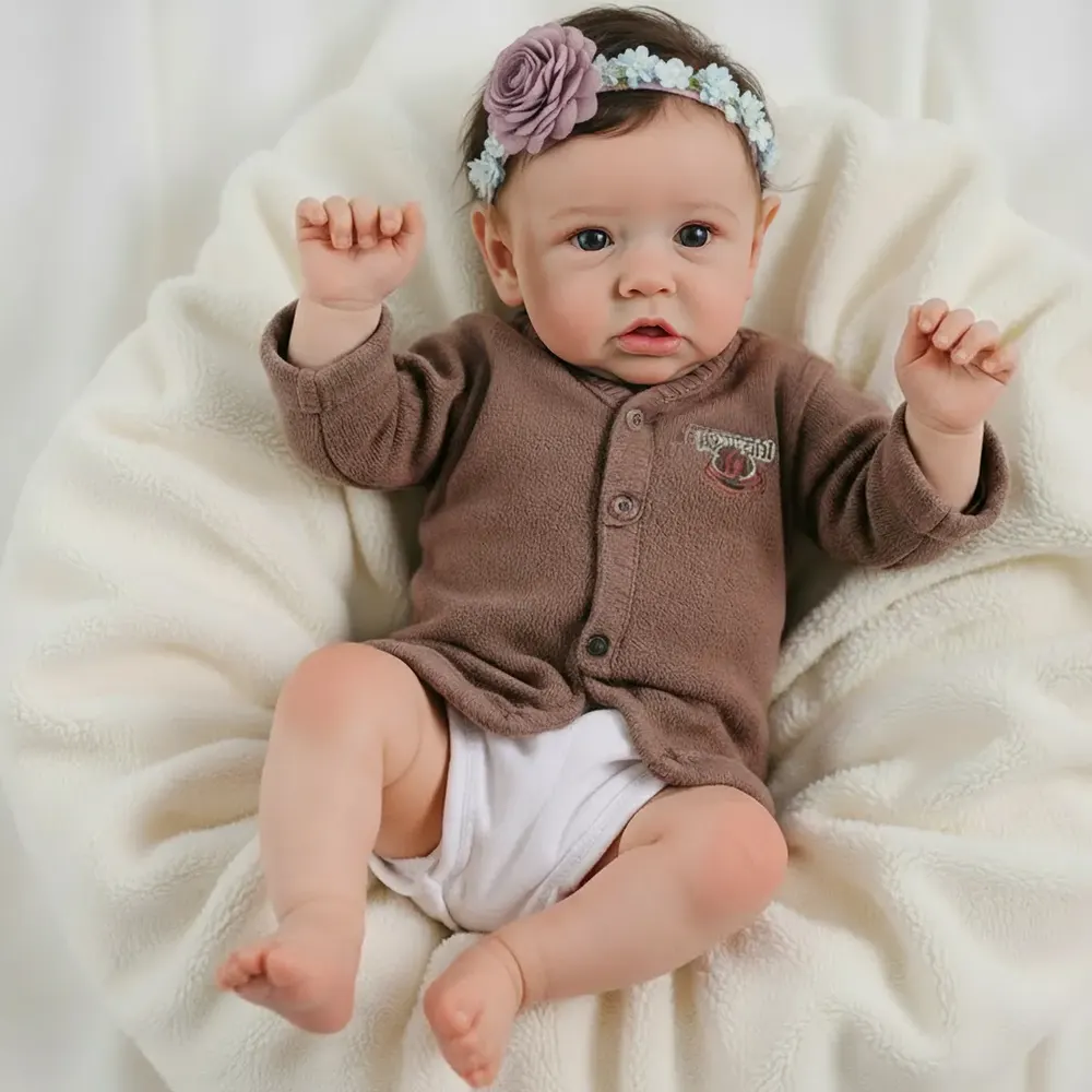 Heartbeat & Breathing Reborn Baby Girl with Soft PP Cloth, photograph 5