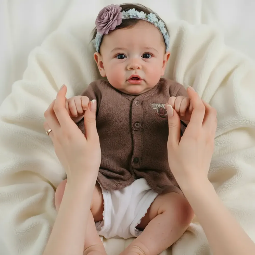 Heartbeat & Breathing Reborn Baby Girl with Soft PP Cloth, photograph 6