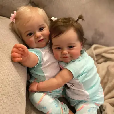 Heartbeat Coos 20" Reborn Twins Baby Doll with Lifelike Breathing Rhythm