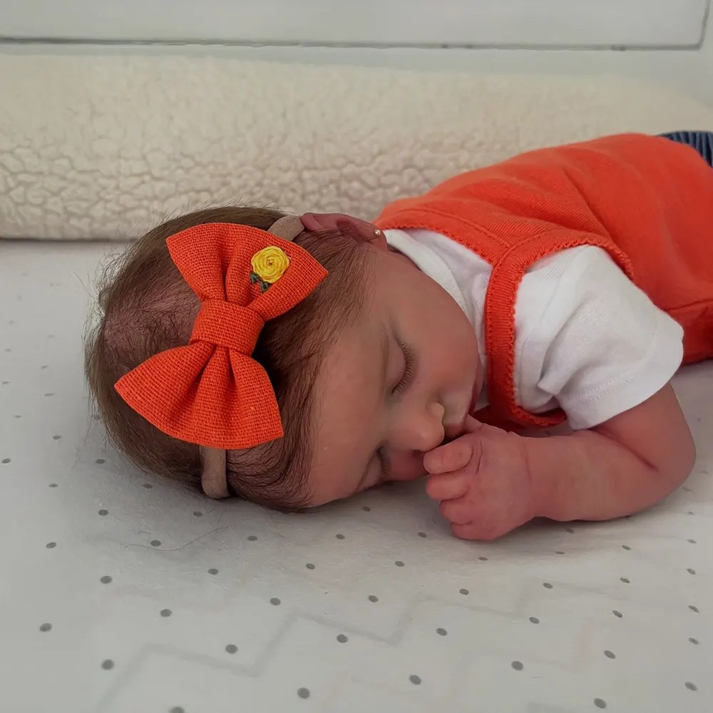 Heartbeat Coos and Breath 17" Lifelike Sleeping Twins Reborn Baby Doll Girl, photograph 2