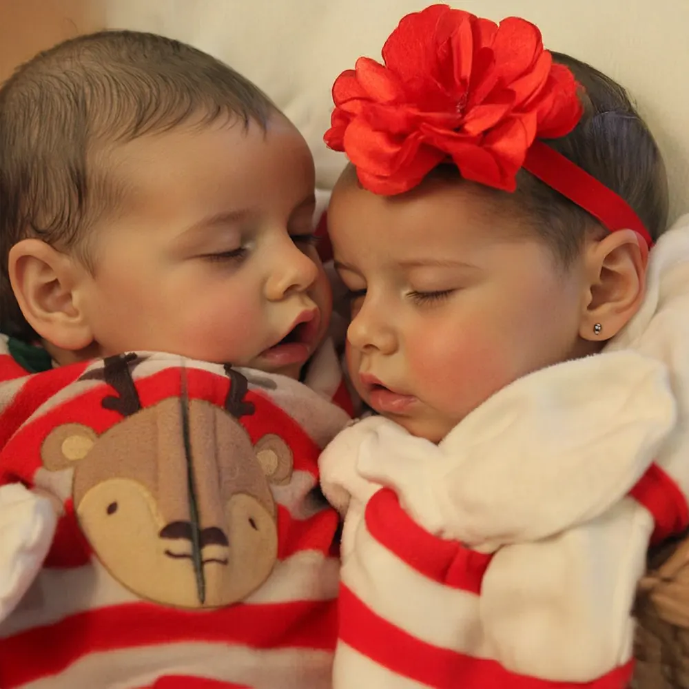 Heartbeat Coos & Breath 17" Supple-Textured Reborn Twins with Soft Vinyl Body, photograph 3