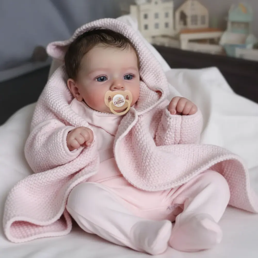 Heartbeat Coos & Breath 18" Real Lifelike Cute Awake Reborn Newborn Doll, photograph 3