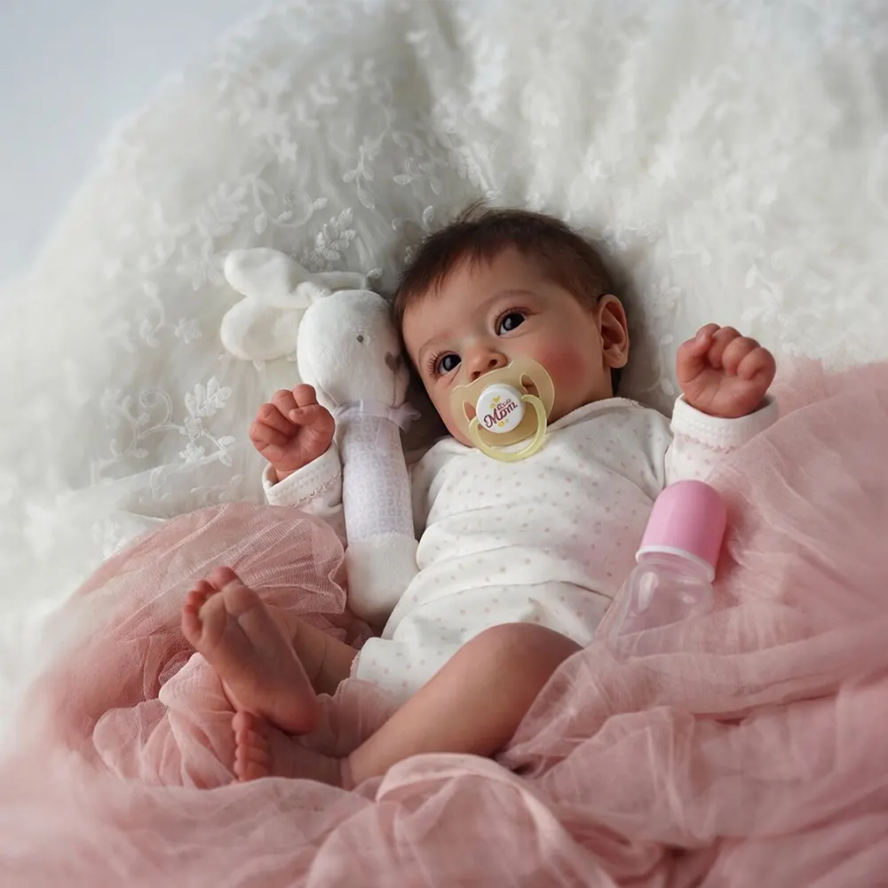 Heartbeat Coos & Breath 18" Reborn Baby Girl Doll with Lifelike Nature Breathing, photograph 6