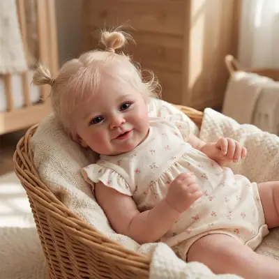 Heartbeat Reborn Baby Dolls with Blonde Hair, 20" Toddler Girl with Sweet Smile