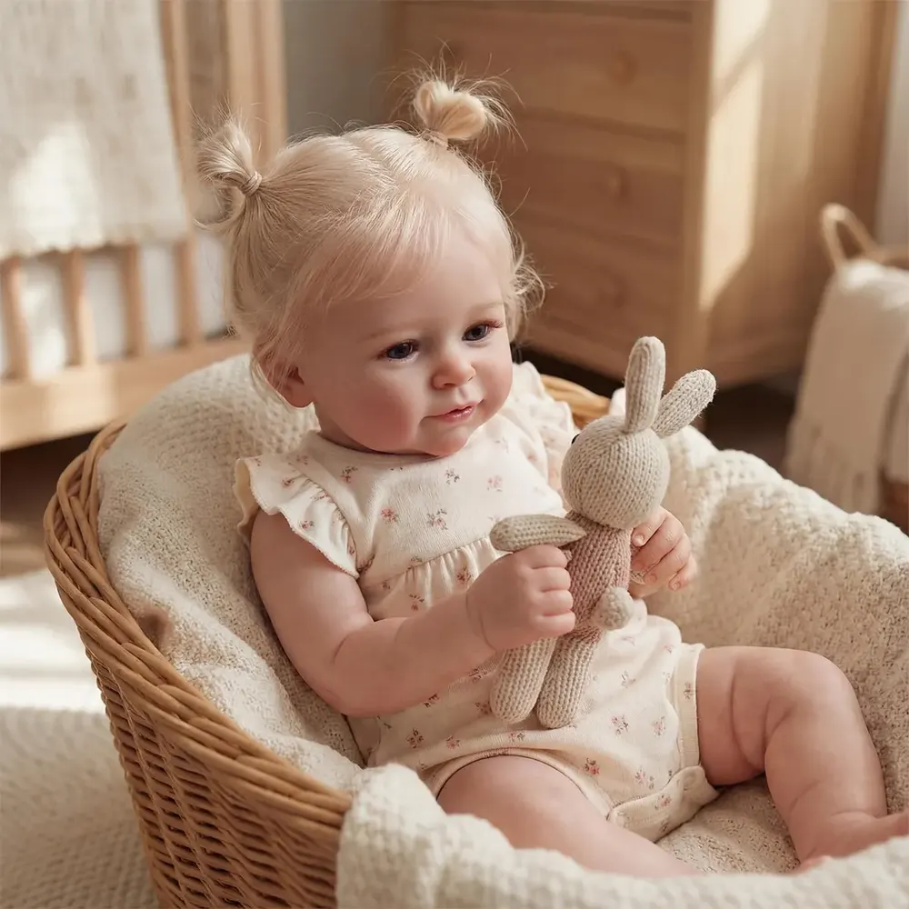 Heartbeat Reborn Baby Dolls with Blonde Hair, 20" Toddler Girl with Sweet Smile, photograph 6