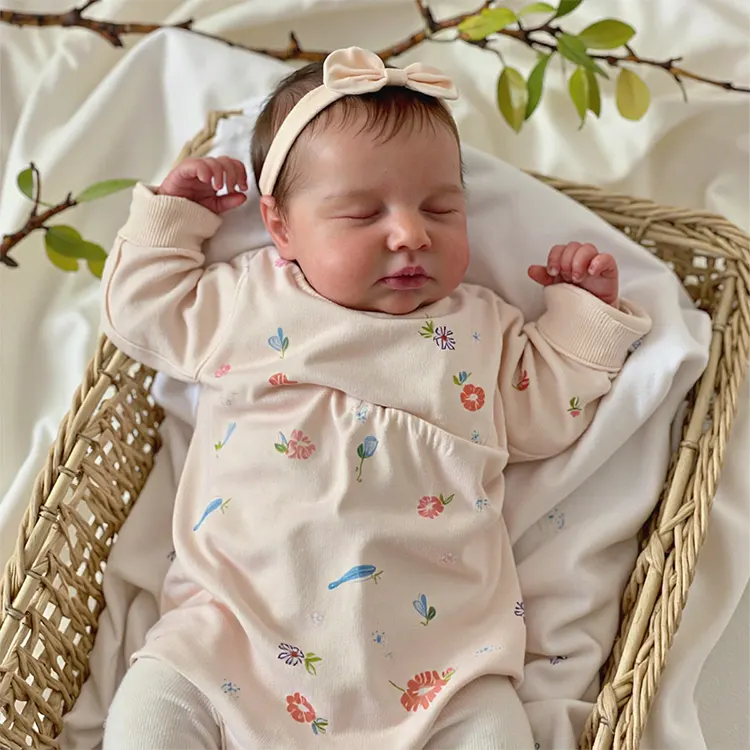 Heartbeat & Sound 20" Handmade Lifelike Reborn Newborn Baby Sleeping Girl