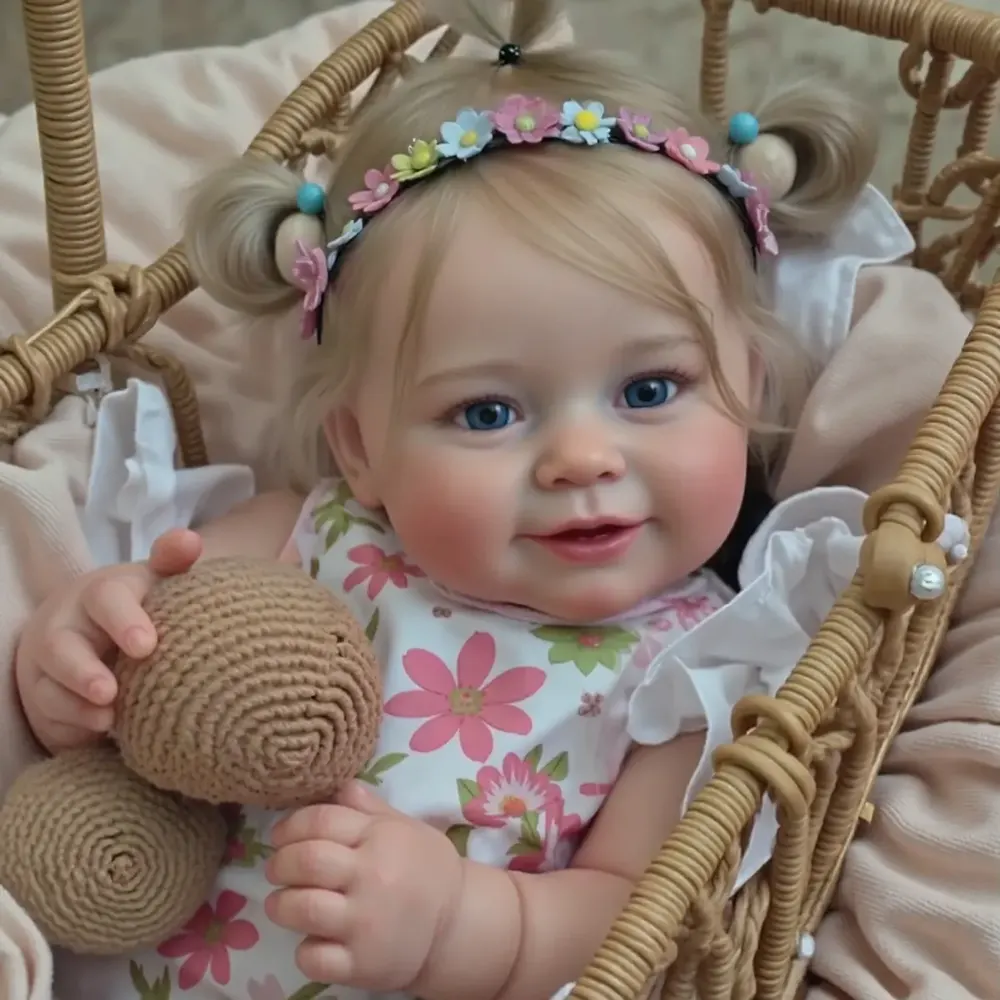 Heartbeat & Sound 20" Handmade Reborn Baby Open Eyes Doll Reborn Baby Toddlers Girl, photograph 5
