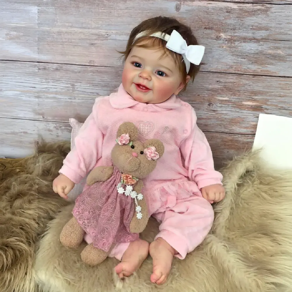 Interactive Reborn Baby Doll Girl 20" Lifelike, Blinking & Breathing, Amynthe, photograph 3