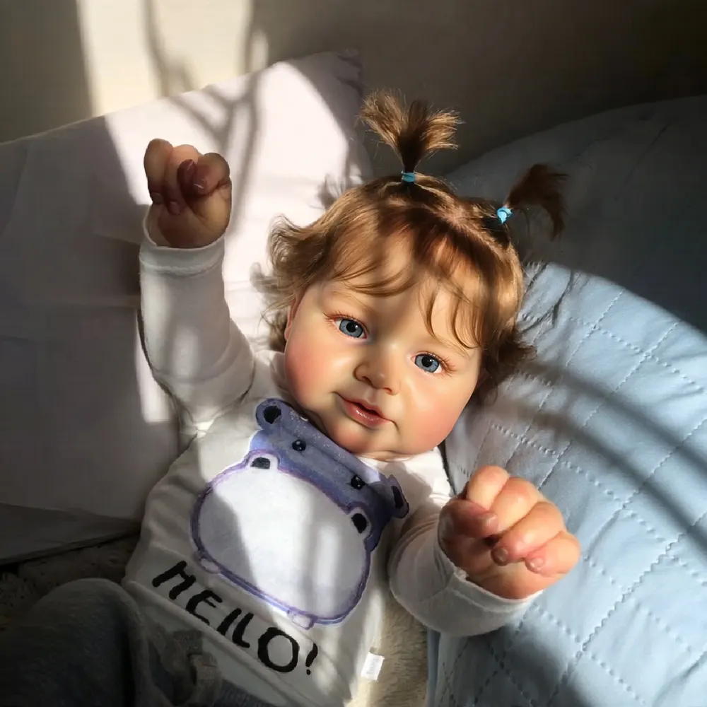 Interactive Reborn Baby Doll Girl 20" Lifelike – Blinking & Breathing – Cyrene, photograph 4