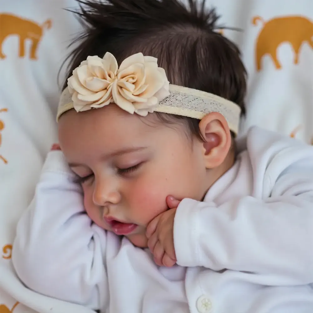 Super Lifelike 17" Silicone Vinyl Reborn Sleeping Newborn Baby Real Doll Girl, photograph 5