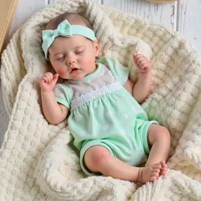 17" Lifelike Reborn Painted Hair Sweet Dreams Sleeping Baby Doll Girl Galose