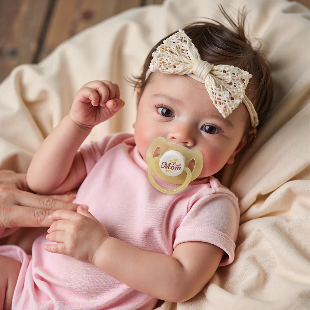 18" Real Lifelike Cute Blue Eyes Reborn Newborn Doll Named Yediar, photograph 3