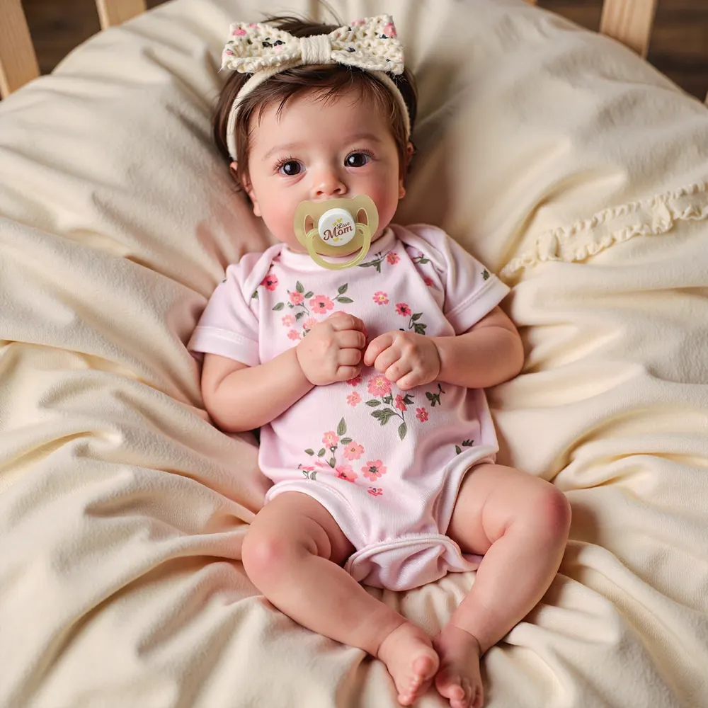 18" Real Lifelike Cute Blue Eyes Reborn Newborn Doll Named Yediar, photograph 4