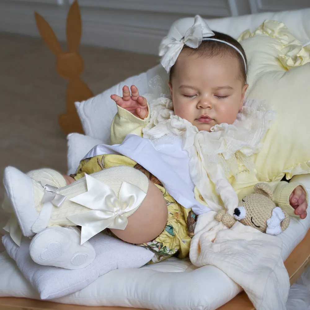 20" Cherubic-Faced Reborn Baby Girl Doll with Realistic Breath and Heartbeat, photograph 6