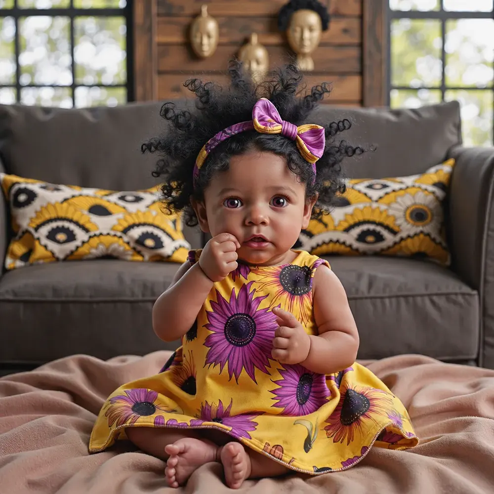 20" African American Realistic Reborn Baby Black Girl Doll Zoinse, photograph 3