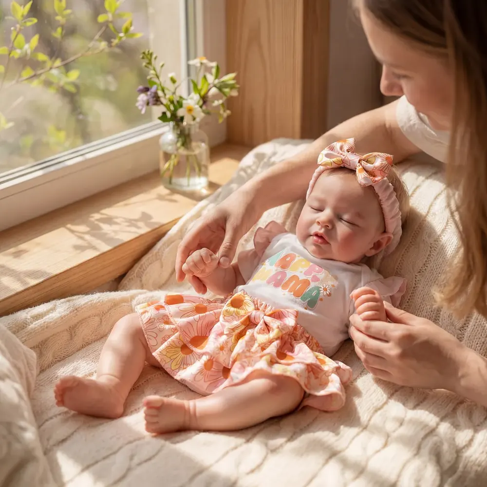 12"/16" Full Body Silicone Reborn Baby Boy or Girl Named Callen with Closed Eyes, photograph 6
