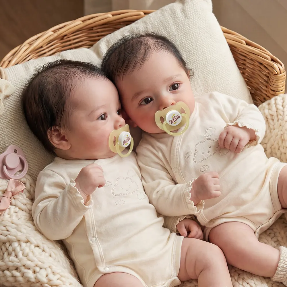 Newborn Baby Reborn Dolls in 18", Girl Twins with Hand-Rooted Hair, photograph 4