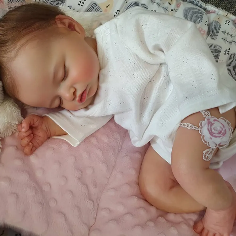 20" Soft Touch Sleeping Reborn Rosalie Baby Doll Girl Named Damita Lifelike Newborn, photograph 4
