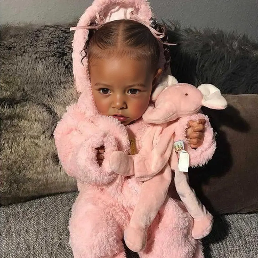Newly Handmade 20" African American Black Reborn Toddler Baby Dolls Girl Elon Best